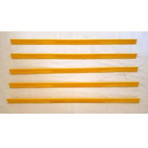 Porta Etiqueta Bandeja Gondola Lx 92 Cm Amarelo Kit Com 15