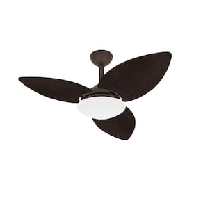 Ventilador Teto Marrom 3 Pás Palha Winds Turbo Ventax 110V