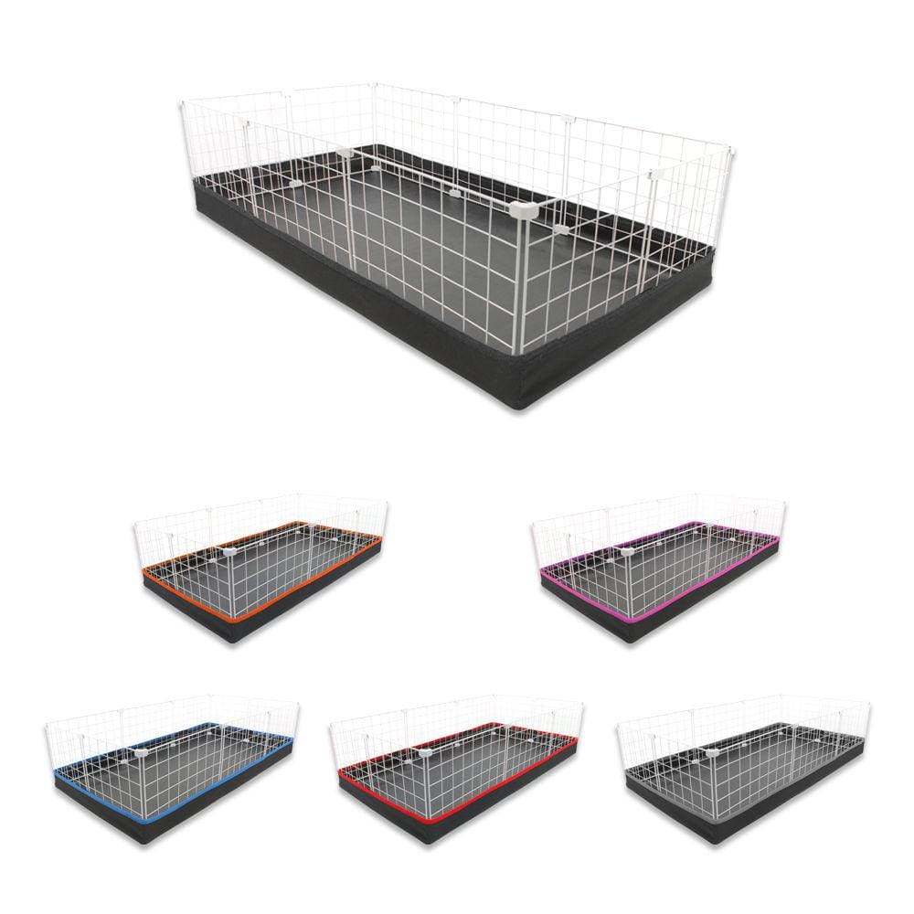 Cercado para Porquinho da Índia 60x120 Branco com Tapete Bandeja Higiênico Sanitário Impermeável Pet