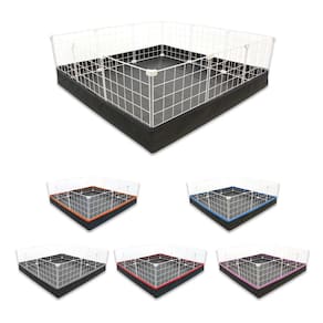 Cercado para Porquinho da Índia 90x90 Branco com Tapete Bandeja Higiênico Sanitário Impermeável Pet