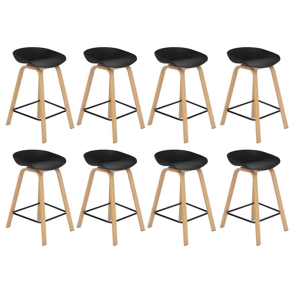 Kit 8 banquetas médias bancada cozinha Cassia BD 66 cm