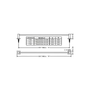 Toalheiro 60Cm Tirreno Ferrara Com Roseta Dourado 1152G