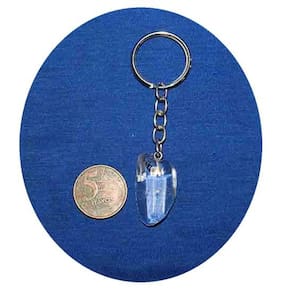 Chaveiro Lemúria Pequeno Polido Cristal Rolado Natural