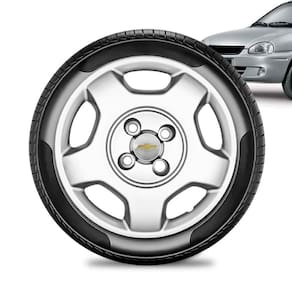 Calota Chevrolet Corsa aro 14 2004 06 06 07 prata Emb Prat