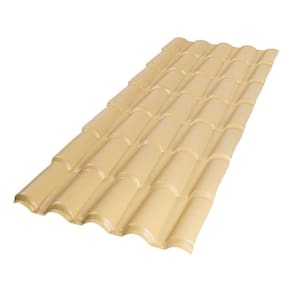 Telha PVC Colonial Afort Marfim 2,30 x 0,86m 5 Ondas