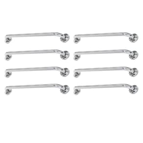 Alça de Apoio Barra 60cm Inox Kit 8 Unidades Segurança Acessibilidade Suporte Idoso Anti Queda Banheiro Corrimao Escada
