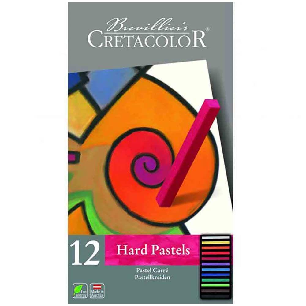 Giz Pastel Seco Cretacolor Carré Hard Pastels 12 Cores