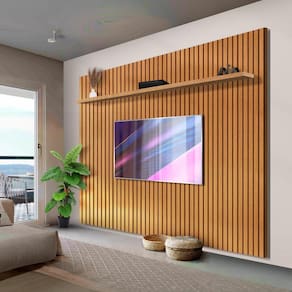 Painel Ripado Grande TV Até 75 Polegadas 2.2 Nature Veridian Shop JM