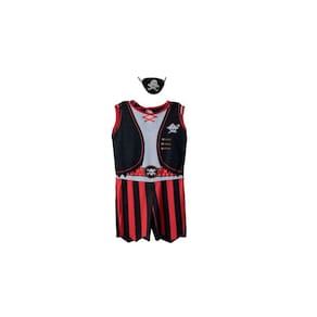 Fantasia de Pirata com Tapa olho Infantil Carnaval Halloween