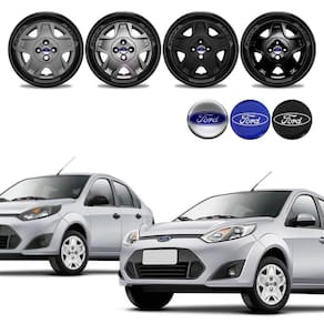 Jogo calota Ford Fiesta Sedan Hatch 2010 11 12 13 14 Aro 14