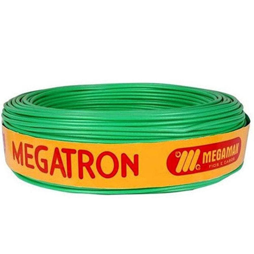 Cabo Flexivel 750V 10mm Verde Rolo 100 Metros Megatron