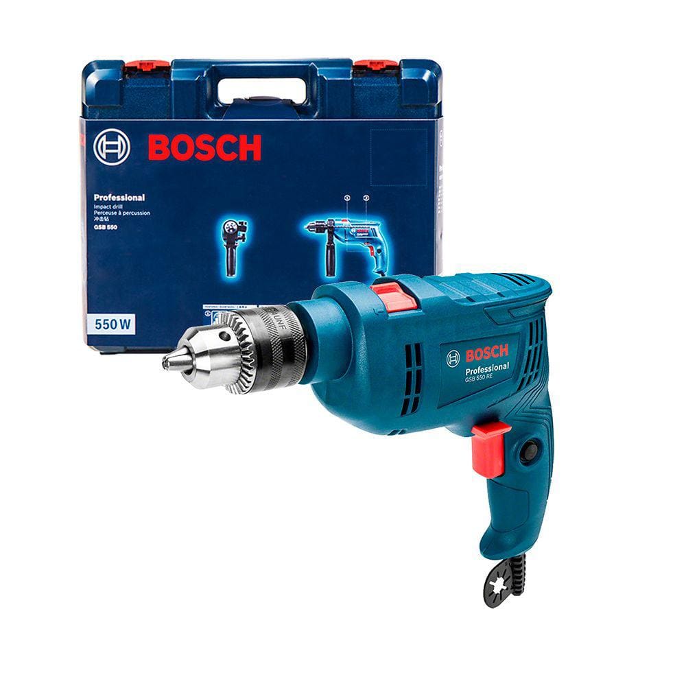 Furadeira De Impacto Gsb 550 Re 550W 220V + Maleta Bosch