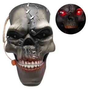 Crânio Decorativo Halloween com Som e Movimento
