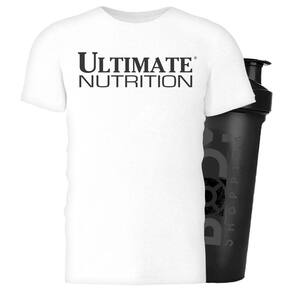 Camiseta Dry Fit Branco Gg + Shaker - Ultimate Nutrition