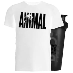 Camiseta Algodão Branco P + Shaker - Universal