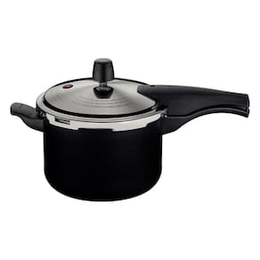 Panela de Pressão Tramontina 4,5L Vancouver Segura Antiaderente Premium Preta