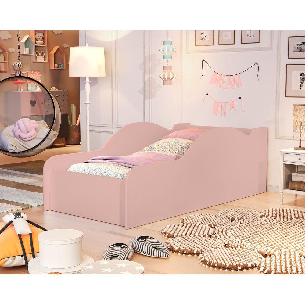 Cama Juvenil Carro Rose Quarto Infantil