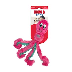 Brinquedo Pelúcia Kong Wubba Octopus Polvo Rosa Para Cães Pequeno