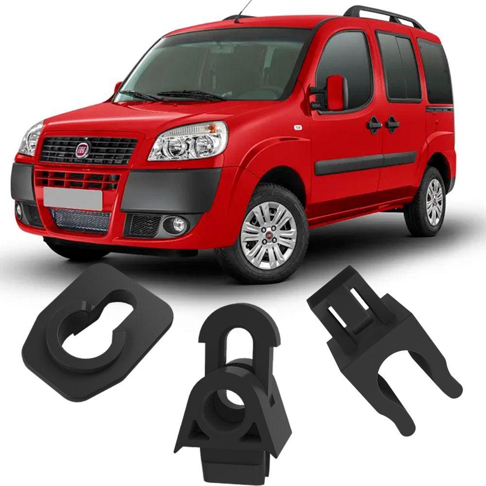 Kit Fixação Com 3 Grampos Presilhas Para Haste Vareta Do Capô Doblo 2010 2011 2012 2013 2014 2015 2016 2017 2018 2019 202 2021