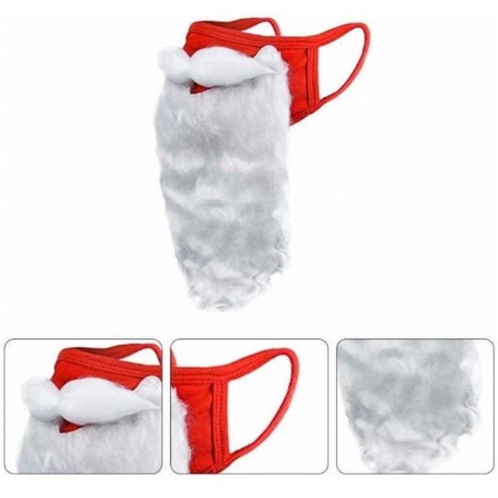 Máscara Papai Noel com Barba e Bigode