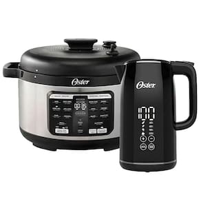 Kit Panela de Pressão Elétrica 5,7L e Chaleira Digital Oster