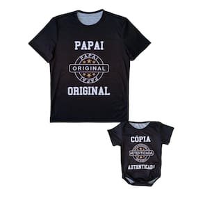 Camiseta Papai E Body De Bebê Miniatura Do Papai Tal Pai Tal Filho