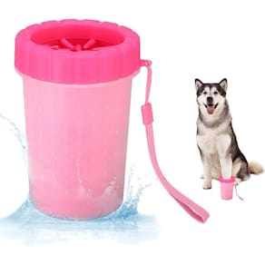 Lava patas de cachorro Fatos portátil limpador de patas de cachorro limpador de pés de animais de estimação ROSA