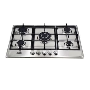 Fogão Cooktop Inox a Gás 5 Bocas 1 Dupla Ecg05 Bivolt - Eos B163916