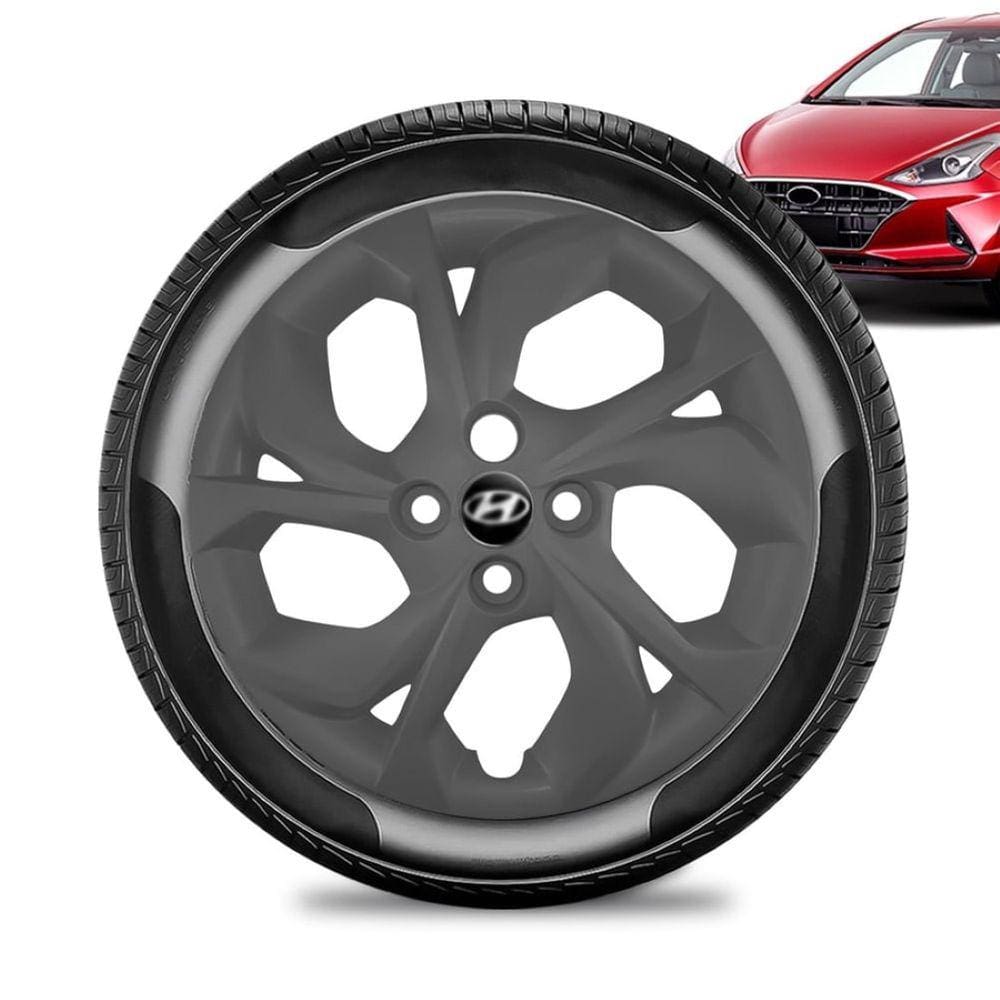 Calota Hyundai HB20 aro 15 2020 Grafite Fosca Emb Preto