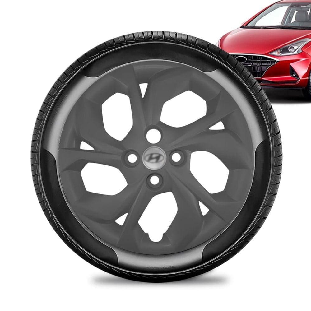 Calota Hyundai HB20 aro 15 2020 Grafite Fosca Emb Prata