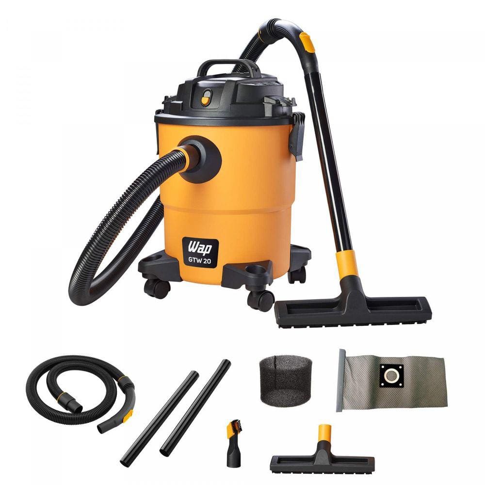 Aspirador de Pó e Água GTW 20 Econômico 1600w Bico Múltiplo Bocal de Sopro 20L WAP 127V Amarelo/Preto Amarelo