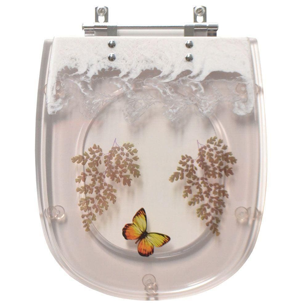 Assento Sanitário Decorada Paris Branco Para Louça Ideal Std