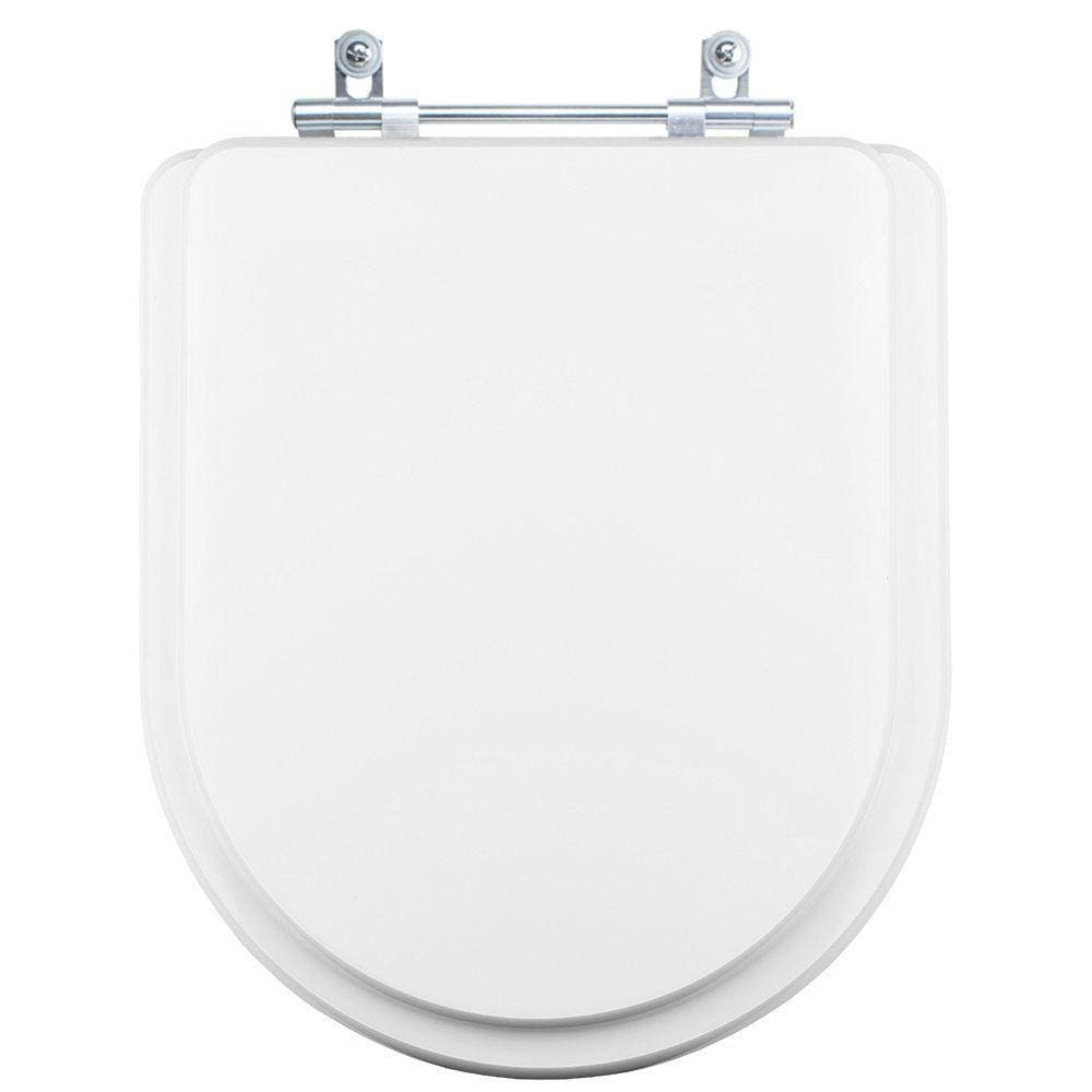Assento Sanitário Tampa de Vaso Branco Resina Poliester Riviera para bacia Celite