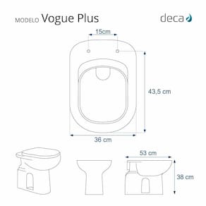Assento Sanitario Fechamento Lento Vogue Plus Branco Para Louça Deca