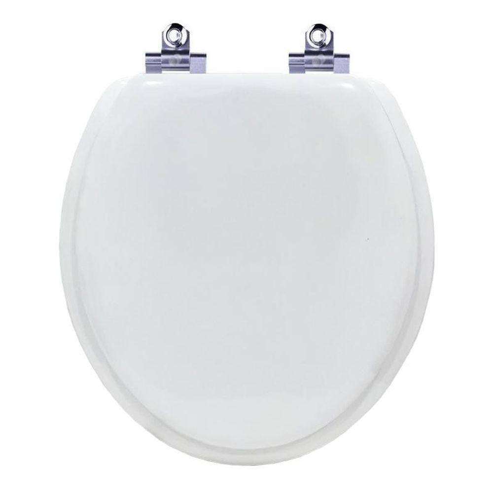 Assento Sanitário Almofadado Soft Close Flamingo Branco para Vaso Incepa 6lpf