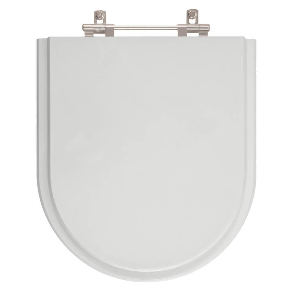 Assento Sanitario Poliester Riviera Cinza Prata para Vaso Celite