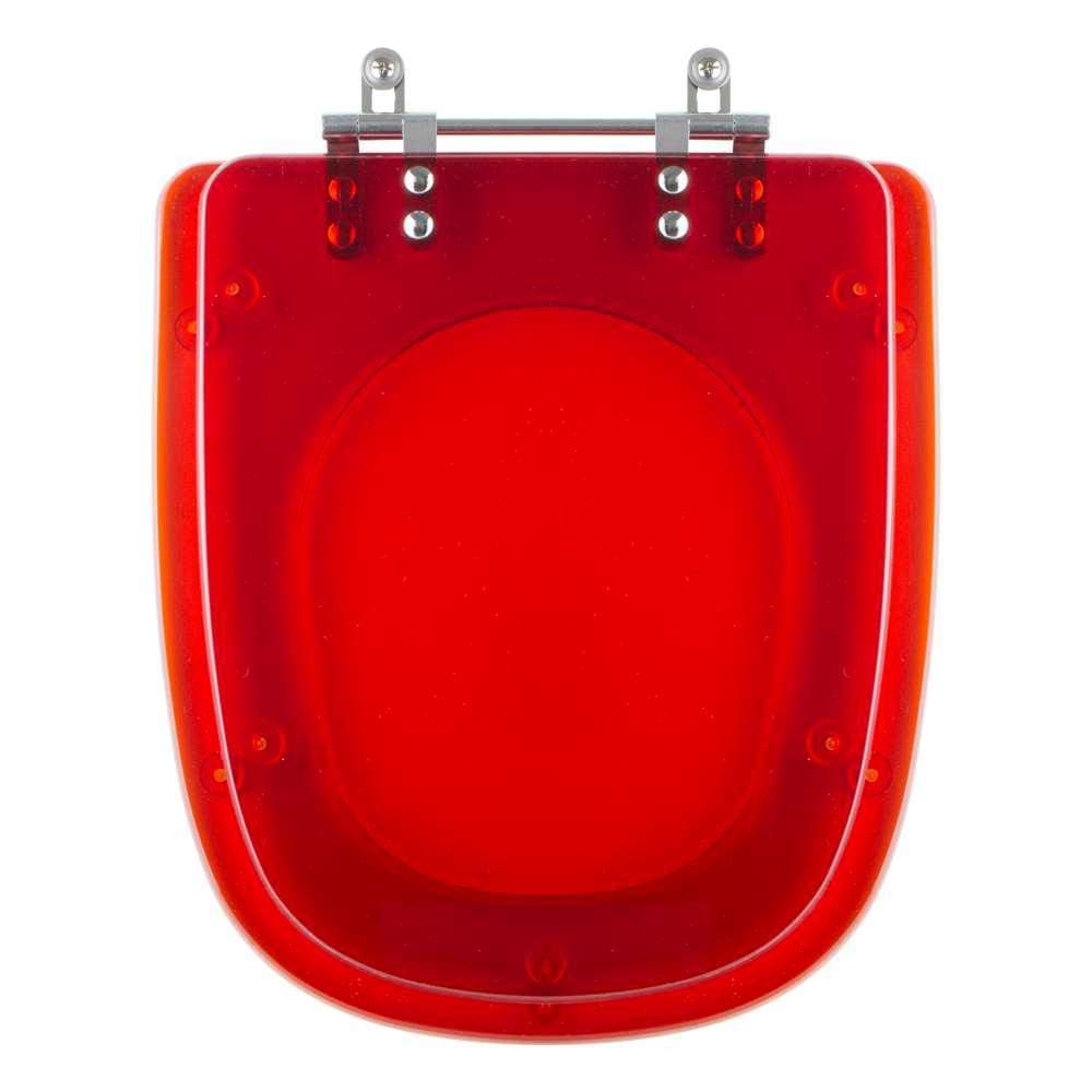 Assento Sanitario Poliester Ibiza Vermelho Translucido para vaso Incepa