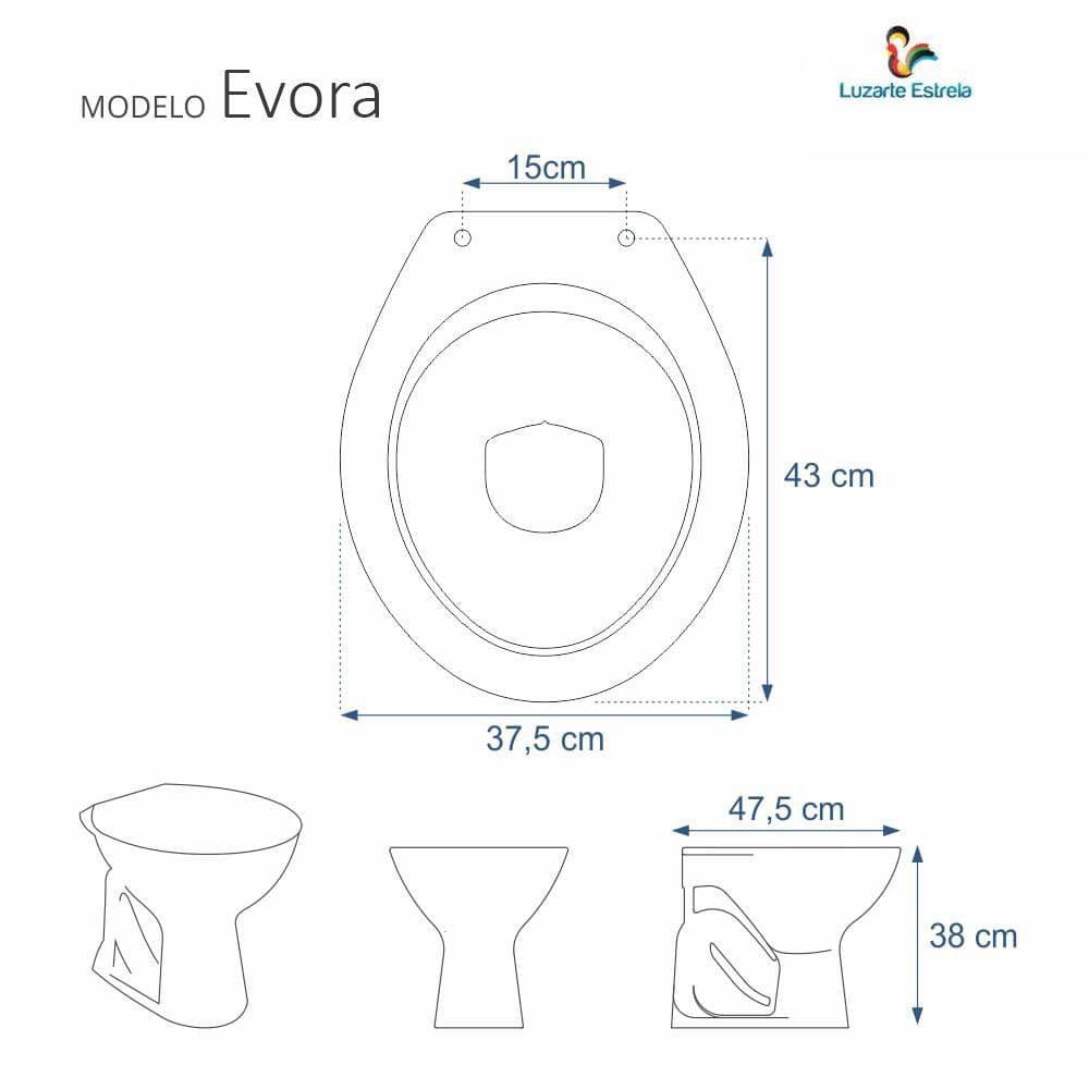 Assento Sanitário Laqueado Evora Branco - Luzarte