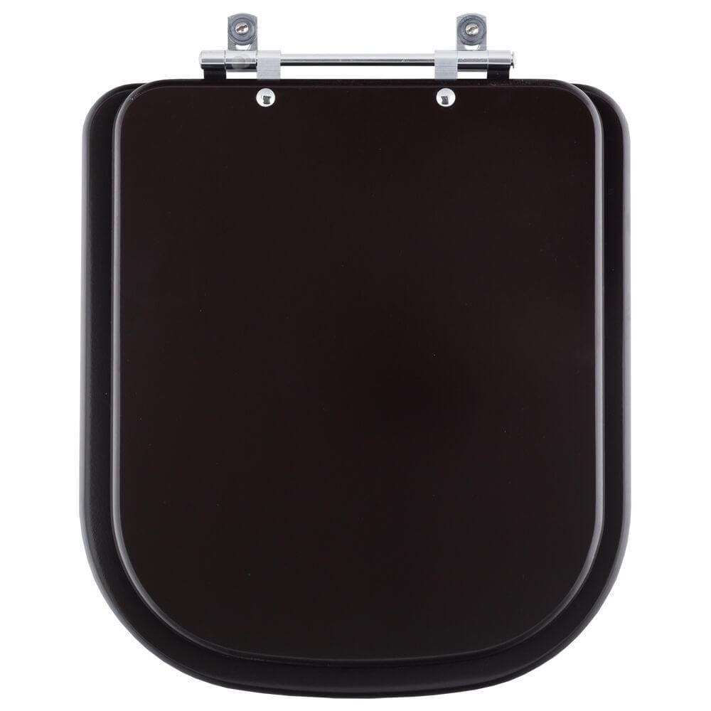 Assento Sanitário Poliester Piano Marrom Fosco para vaso Deca