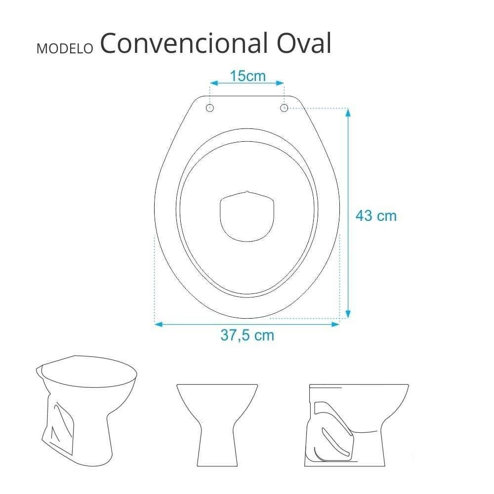 Assento Sanitário Fechamento Lento Convencional Oval Amarelo Fosco