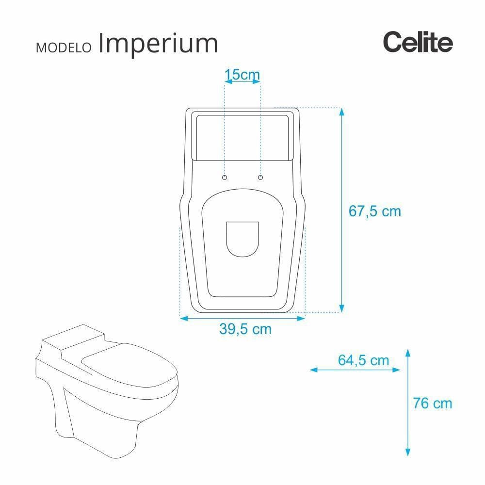 Assento Sanitário Imperium  Marfim para vaso Celite