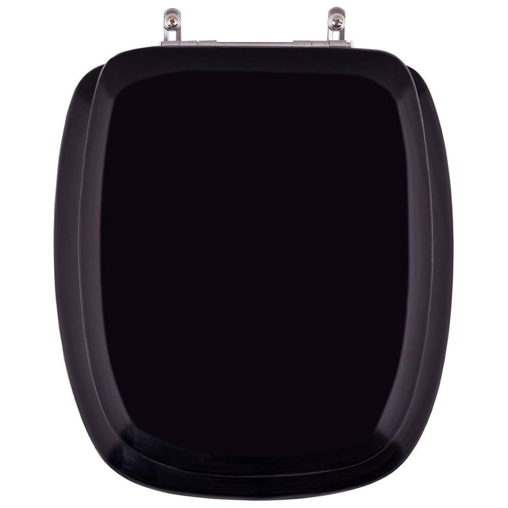 Assento Sanitário Almofadado Flox Preto Para Louça Fiori