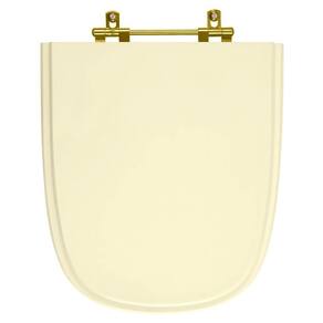 Assento Sanitario Poliester Ibiza Bone (bege Claro) Para Vaso Incepa Com Ferragem Dourada