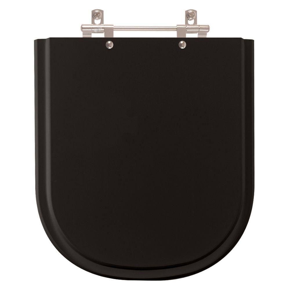 Assento Sanitario Poliester Flox Preto para vaso Fiori