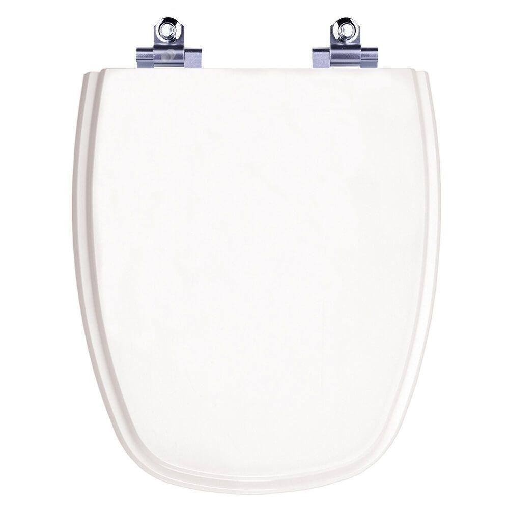 Assento Sanitário Laqueado Soft Close Turim Branco para vaso Eternit