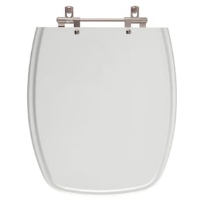 Assento Sanitario Poliester Palladium Cinza Prata para vaso Celite
