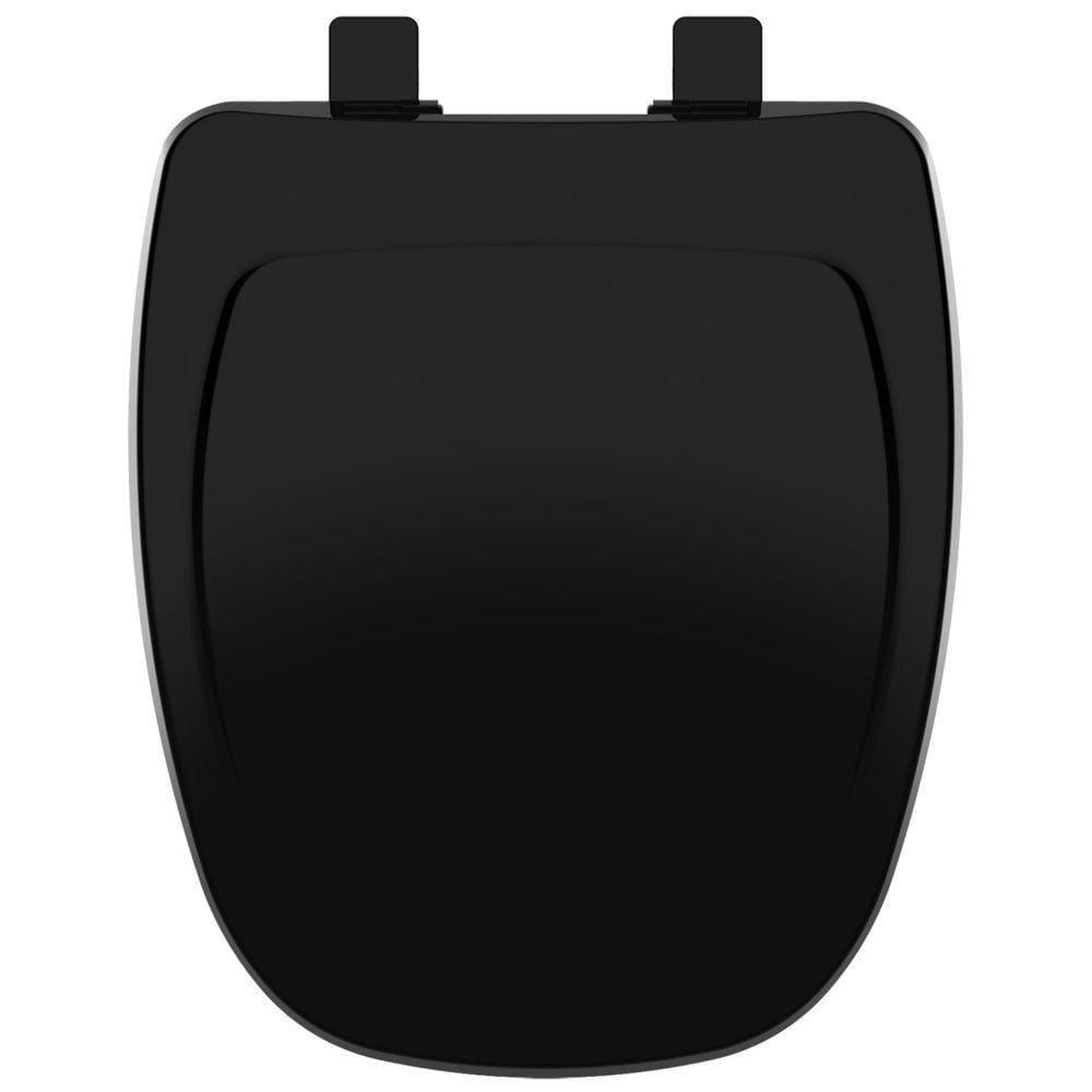 Assento Sanitário Polipropileno Soft Close Monte Carlo Preto para vaso Deca