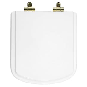 Assento Sanitário Poliéster Soft Close Bali Branco para vaso Incepa com Ferragem Dourada
