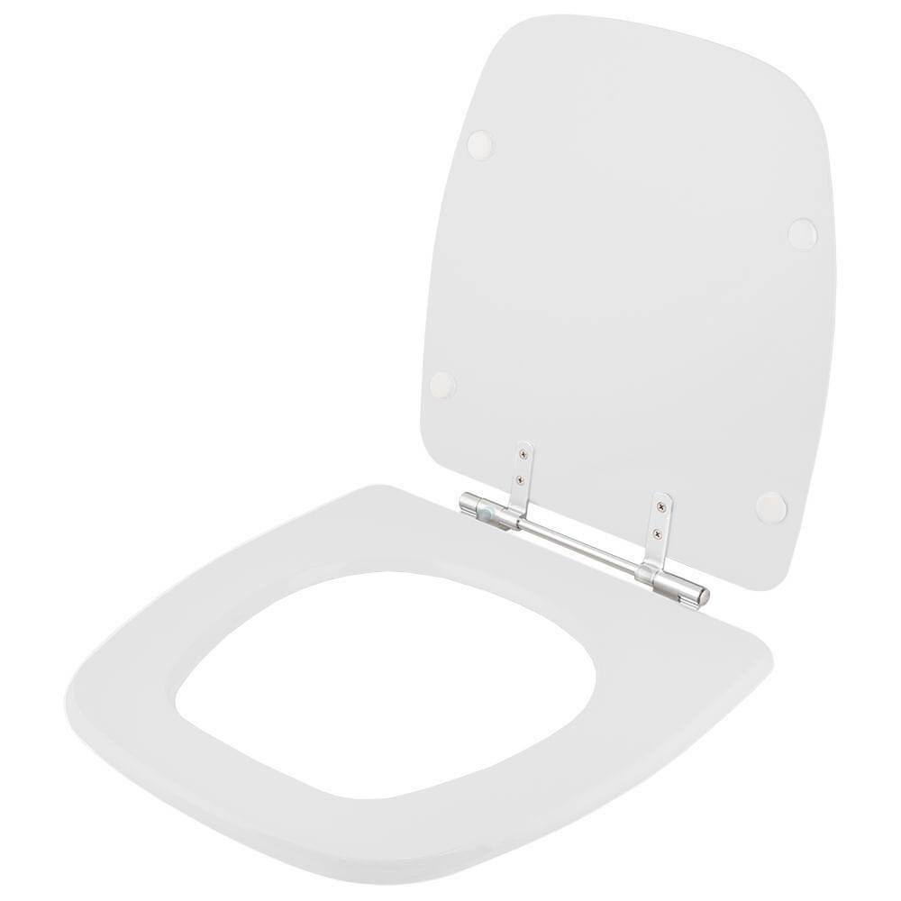 Assento Sanitário Versato Cinza Prata para vaso Celite