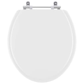 Tampa de Vaso em MDF Colonial Branco para bacia Hervy